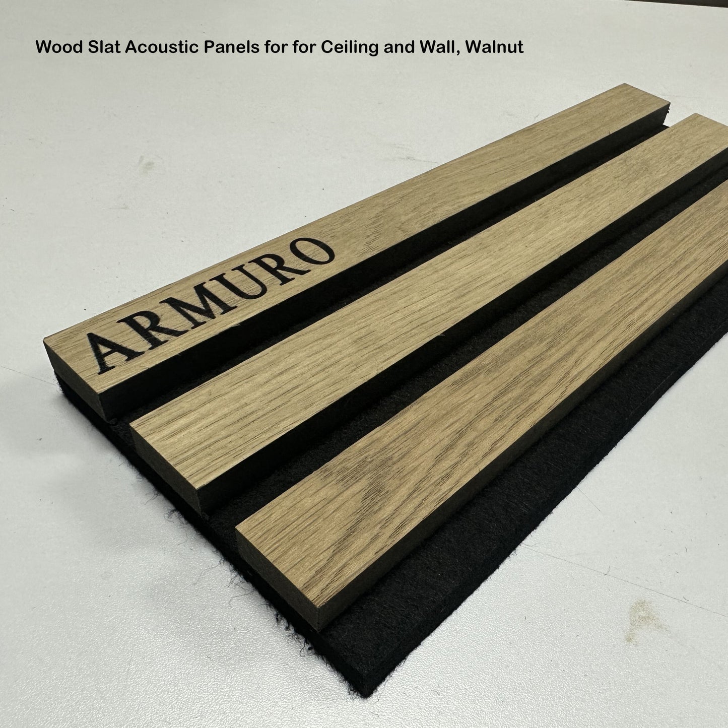 ARMURO Building materials, composite panels composed of nonmetal materials, Wood Slat Acoustic Panels for Stylish Decor and Noise Reduction for Ceiling and Wall, 2 Pcs