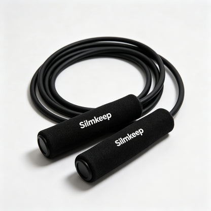 Silmkeep Jump Rope, Adjustable Speed Skipping Rope with Ball Bearings & Anti-Slip Foam Handles, Tangle-Free Fitness Jumping Rope for Crossfit Boxing MMA Gym Workout, Men Women Kids