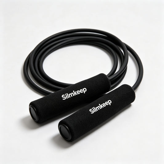 Silmkeep Jump Rope, Adjustable Speed Skipping Rope with Ball Bearings & Anti-Slip Foam Handles, Tangle-Free Fitness Jumping Rope for Crossfit Boxing MMA Gym Workout, Men Women Kids