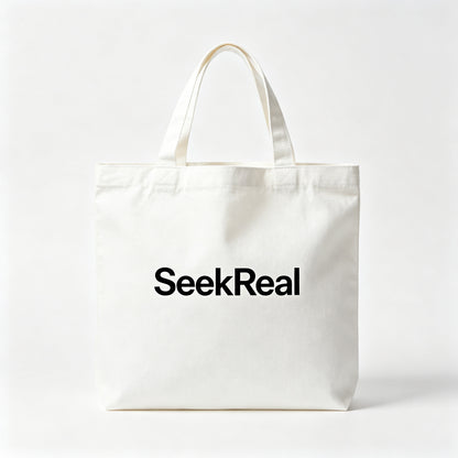 SeekReal Reusable Shopping Bag, Foldable Grocery Tote Bag with Large Capacity, Heavy Duty Eco Friendly Canvas Bag, Machine Washable Market Bag for Shopping Travel