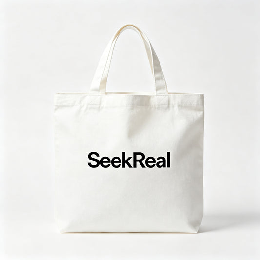 SeekReal Reusable Shopping Bag, Foldable Grocery Tote Bag with Large Capacity, Heavy Duty Eco Friendly Canvas Bag, Machine Washable Market Bag for Shopping Travel