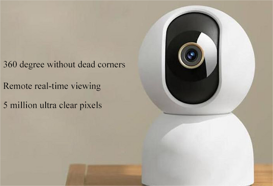 ZXINEETC Security Camera A safety camera for monitoring children and pets, with night vision capability, all-round, and no blind spots