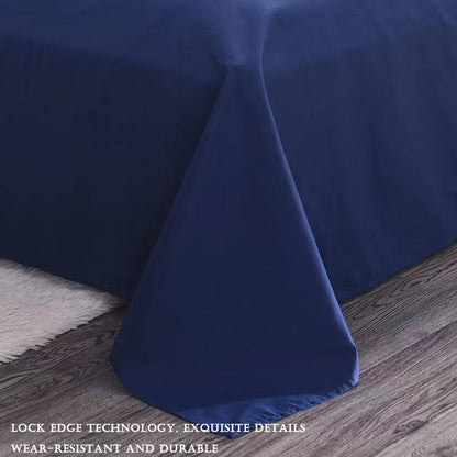 Swiftify Bed Sheets Super Soft Microfiber Sheets 200*230 cm( Dark Blue) Ultra-Comfortable simple style Sheets