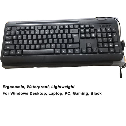 SCYGMY Computer keyboards Quiet USB Wired Computer Keyboard, Full Size Keyboard Compatible for Laptop, PC, Gaming, Black