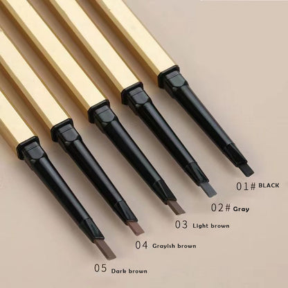 keiaceu Cosmetic pencils Double headed ultra-fine eyebrow pencil with brush, five color set