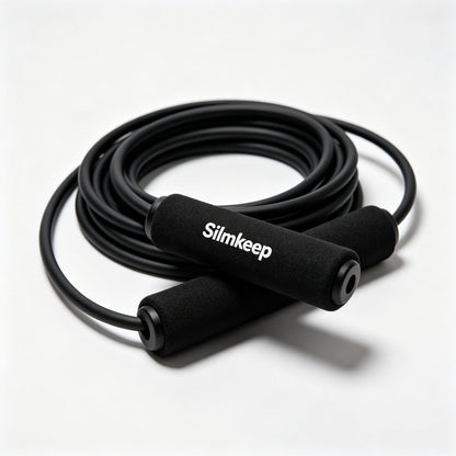 Silmkeep Jump Rope, Adjustable Speed Skipping Rope with Ball Bearings & Anti-Slip Foam Handles, Tangle-Free Fitness Jumping Rope for Crossfit Boxing MMA Gym Workout, Men Women Kids