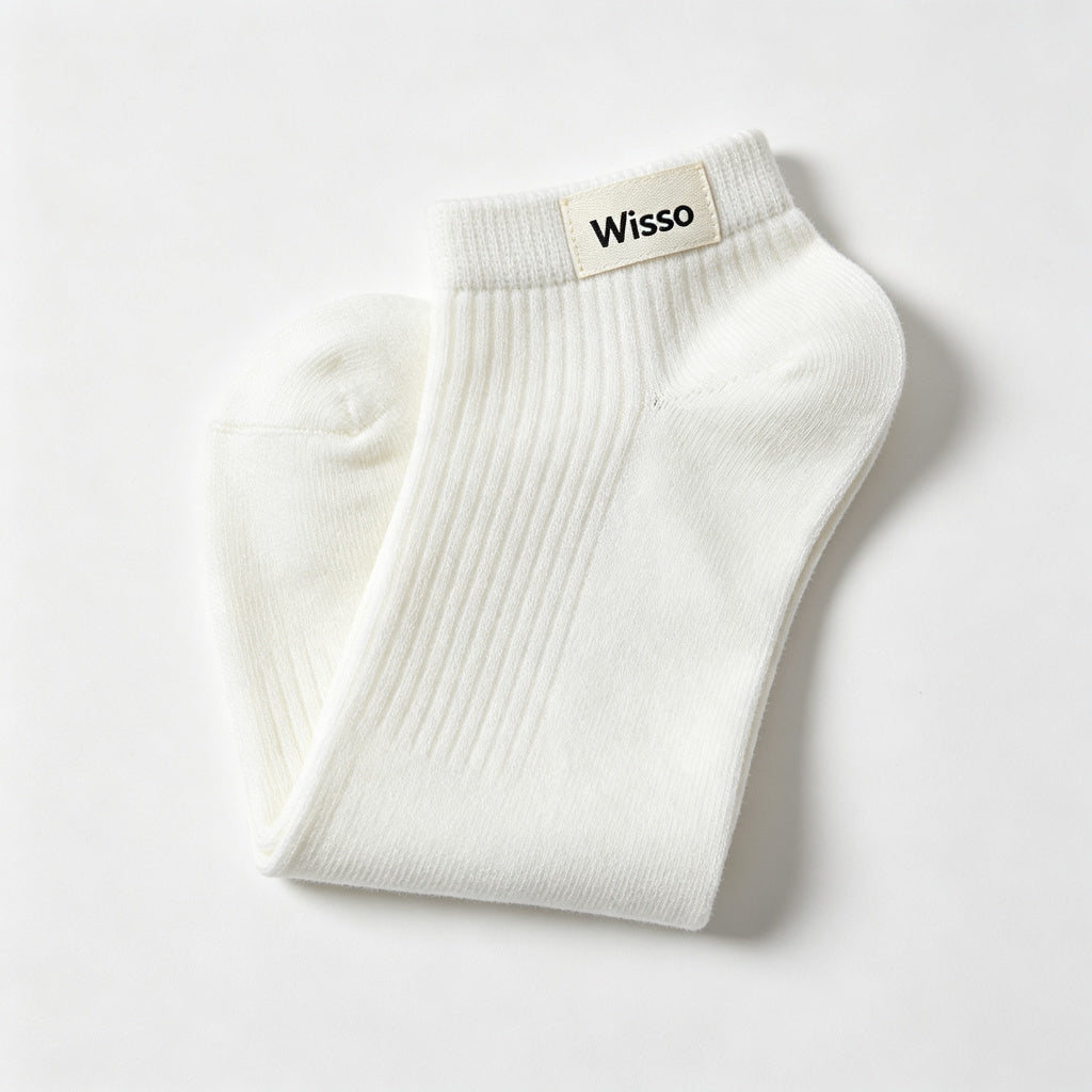 Wisso Crew Socks for Men Women, 5 Pack Soft Cotton Casual Socks, Breathable Moisture Wicking Athletic Socks, Comfortable Fit for Daily Work Sports