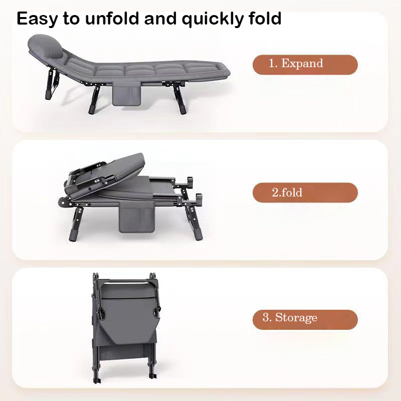 Madomare Folding beds with 5 Adjustable Position-Sleeping Cots for Adults, Rest bed for office and Outdoor Camping