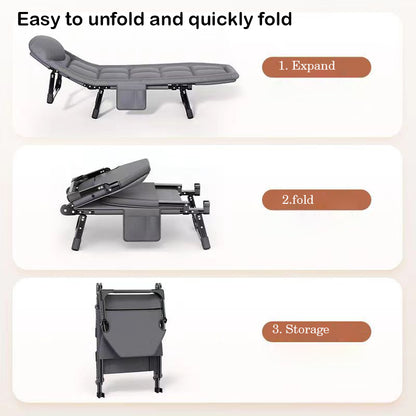 Madomare Folding beds with 5 Adjustable Position-Sleeping Cots for Adults, Rest bed for office and Outdoor Camping