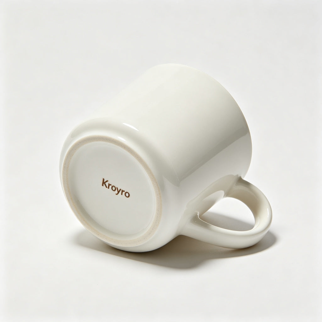 Kroyro Ceramic Coffee Mug, 12oz Premium Porcelain Tea Cup with Comfortable Handle, Dishwasher & Microwave Safe, Large Capacity Mug for Coffee Tea Hot Cocoa, Office Home