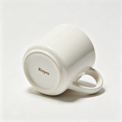 Kroyro Ceramic Coffee Mug, 12oz Premium Porcelain Tea Cup with Comfortable Handle, Dishwasher & Microwave Safe, Large Capacity Mug for Coffee Tea Hot Cocoa, Office Home