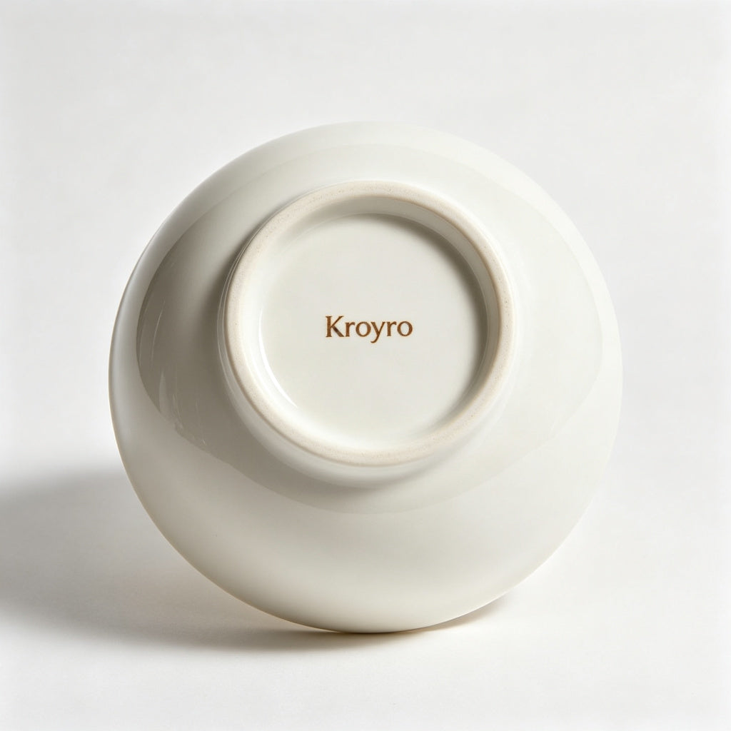 Kroyro Ceramic Bowl Set, 20oz Porcelain Soup Bowls, Stackable Serving Bowls for Cereal Salad Pasta Rice, Dishwasher & Microwave Safe, Modern Kitchen Bowls, Set of 4