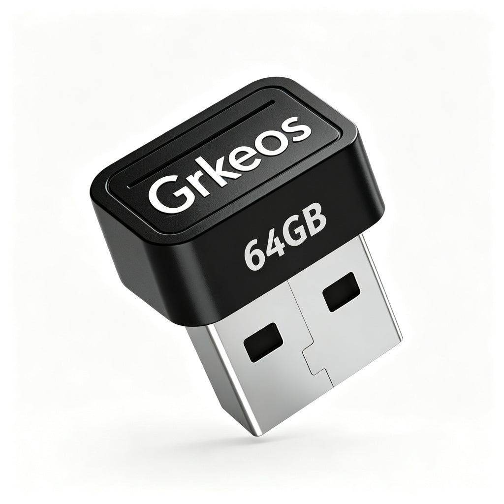 Grkeos USB Flash Drive, 64GB High Speed USB 3.0 Thumb Drive, Waterproof Metal Memory Stick with Keychain, Portable Jump Drive Pen Drive for Data Storage Backup Transfer