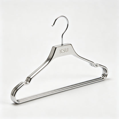 KSU Metal Clothes Hangers, 30 Pack Heavy Duty Stainless Steel Wire Hangers with Non-Slip Coating, Ultra Thin Space Saving Hangers with 360 Swivel Hook for Suit Shirt Dress Coat