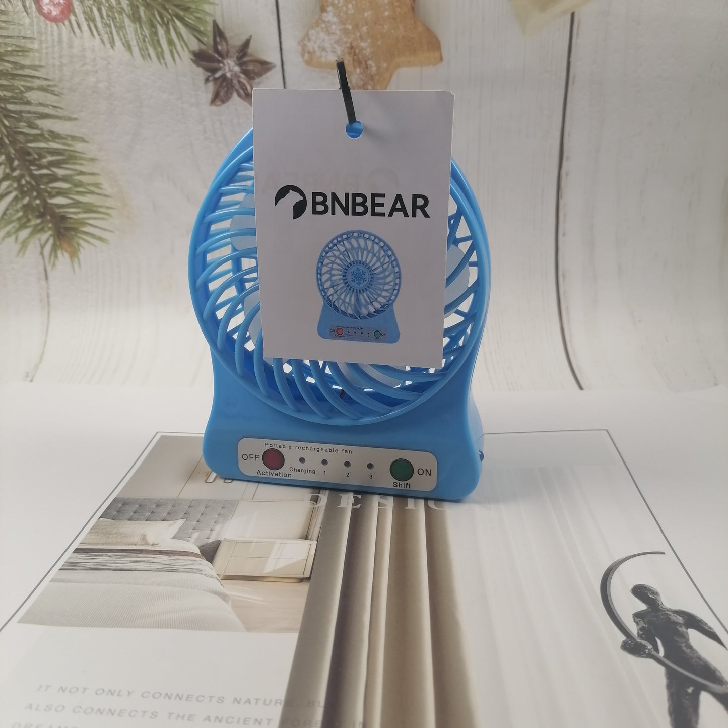 BNBEAR Electric fans，Mini high power fan, USB silent charging,hand held fan