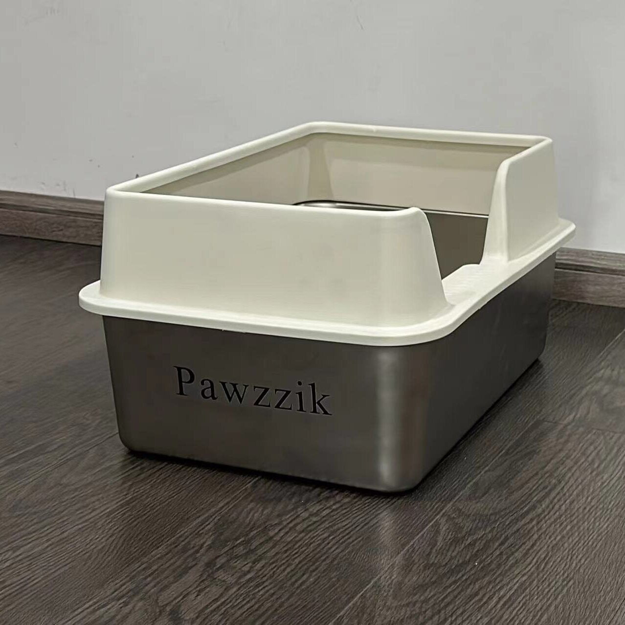 Pawzzik Cat litter boxes with High Sides, Non Stick Smooth Surface, Easy to Clean