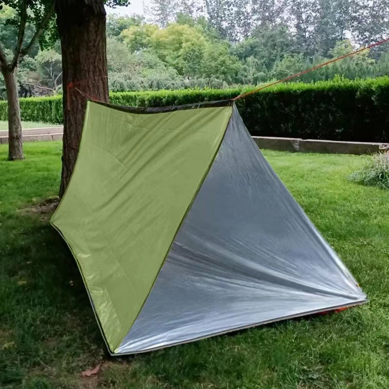 CANTUO Tents Waterproof Pyramid-Shaped Camping Tent, 2.4*1.5m, Army green