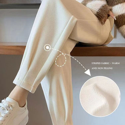 For Yourself Pants, High waisted Women's autumn and winter thickening casual pants