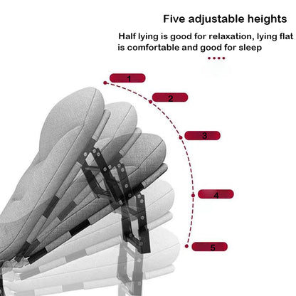 Madomare Folding beds with 5 Adjustable Position-Sleeping Cots for Adults, Rest bed for office and Outdoor Camping