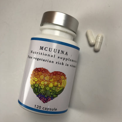 MCUUINA Nutritional supplements，Organic Fruit Veggie Vitamin supplementation for Immune & Energy Support, 120 Capsule