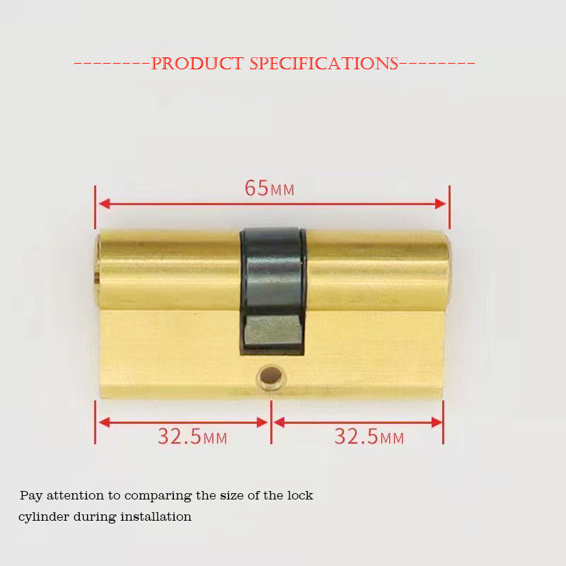 CypherCore Lock cylinders of metal, Anti-Theft Door Lock Cylinder with 7 Keys 65mm Double Open Cylinder Lock