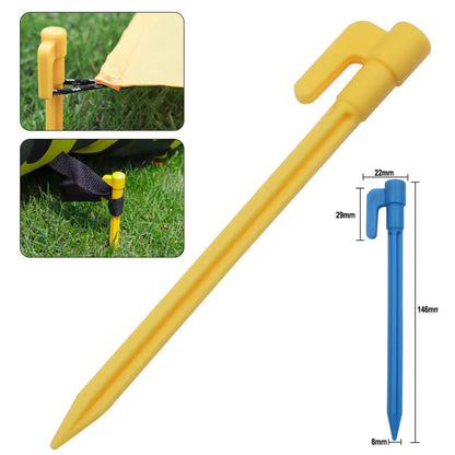 VELCKING Spikes comprised primarily of plastic for anchoring and supporting posts, Plastic Ground Fixing nail, 20 Pcs