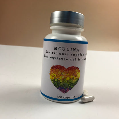 MCUUINA Nutritional supplements，Organic Fruit Veggie Vitamin supplementation for Immune & Energy Support, 120 Capsule