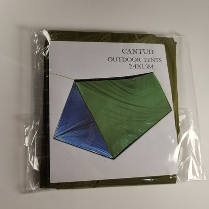 CANTUO Tents Waterproof Pyramid-Shaped Camping Tent, 2.4*1.5m, Army green