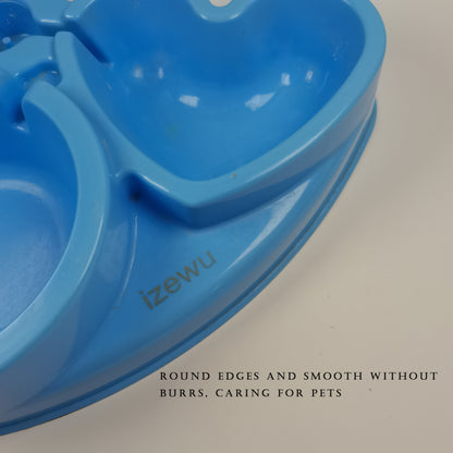 izewu Pet feeding and drinking bowls Plastic Cat Dog Food Water Bowl Set for Small Medium Size Dogs Cats Puppies