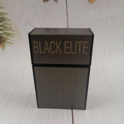 BLACK ELITE cigarette cases, Cigarette case with magnetic switch, 20 Capacity (2 Pack)