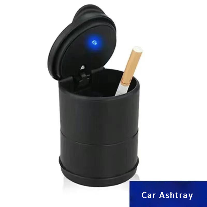 XLTOK Ashtrays for automobiles, Mini Isolation Odor Fireproof Smokeless Ashtray with Lid, Keep Your Car Fresh, Universal (Black)