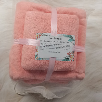 LooBrocoi Bath towels sets Super Soft Highly Absorbent, Durable Quick Drying Towels for Bathroom, Gym, SPA, Yoga (35*75cm &70*140cm)