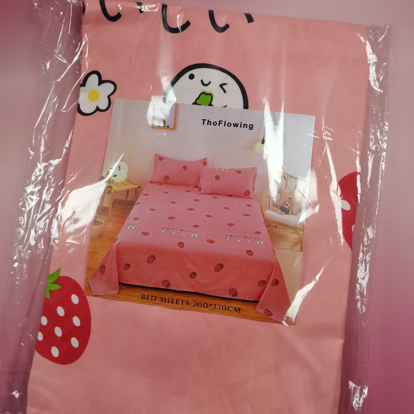 ThoFlowing Bed sheets Soft Comfortable Breathable, Warm 100% Cotton Bed Sheet
