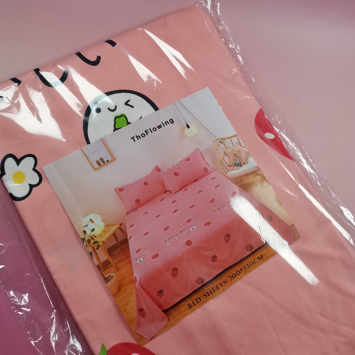 ThoFlowing Bed sheets Soft Comfortable Breathable, Warm 100% Cotton Bed Sheet