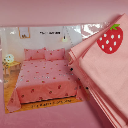 ThoFlowing Bed sheets Soft Comfortable Breathable, Warm 100% Cotton Bed Sheet