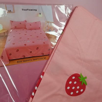ThoFlowing Bed sheets Soft Comfortable Breathable, Warm 100% Cotton Bed Sheet