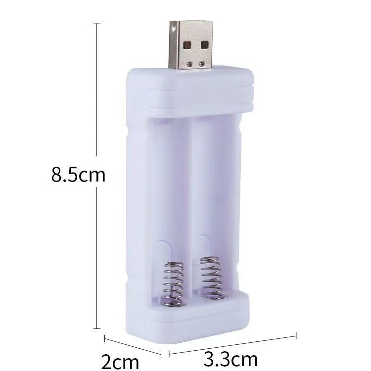 Usefultek Chargers for batteries, 2 Bay AA AAA Battery Charger, USB Charging, Independent Slot, for Ni-MH Ni-CD Rechargeable Batteries