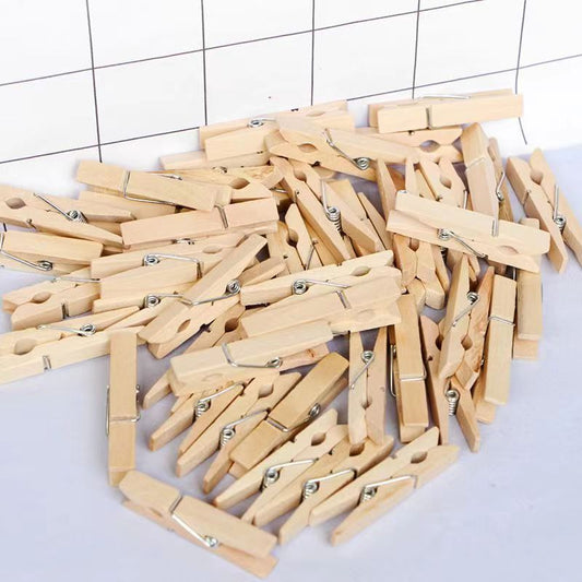 FIRNOVA Clothes-pegs, Wooden Clothes Pins, 2.9 Inch, Clothes Pins for Hanging Clothes, 60 Pcs