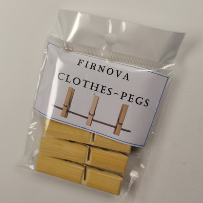 FIRNOVA Clothes-pegs, Wooden Clothes Pins, 2.9 Inch, Clothes Pins for Hanging Clothes, 60 Pcs