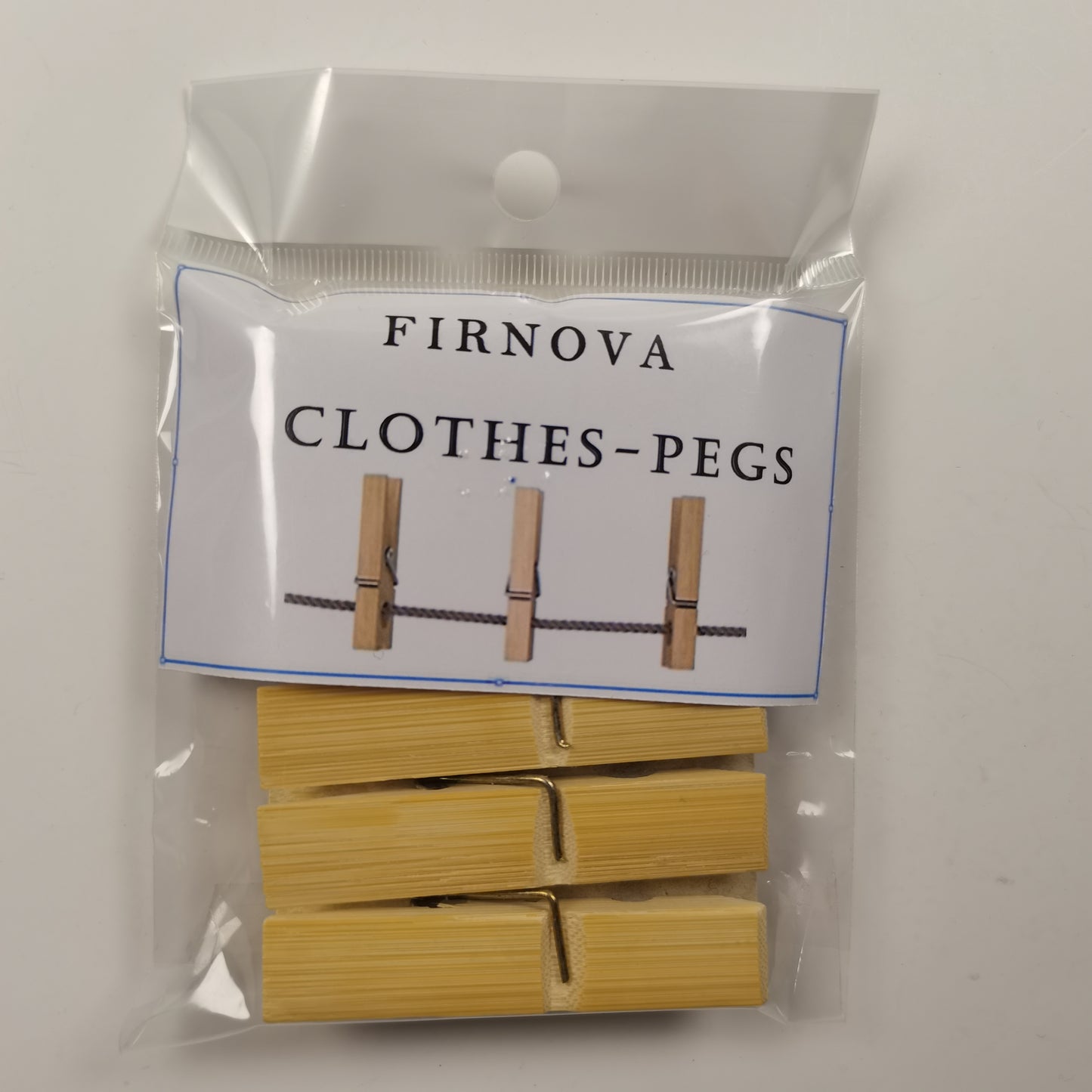 FIRNOVA Clothes-pegs, Wooden Clothes Pins, 2.9 Inch, Clothes Pins for Hanging Clothes, 60 Pcs