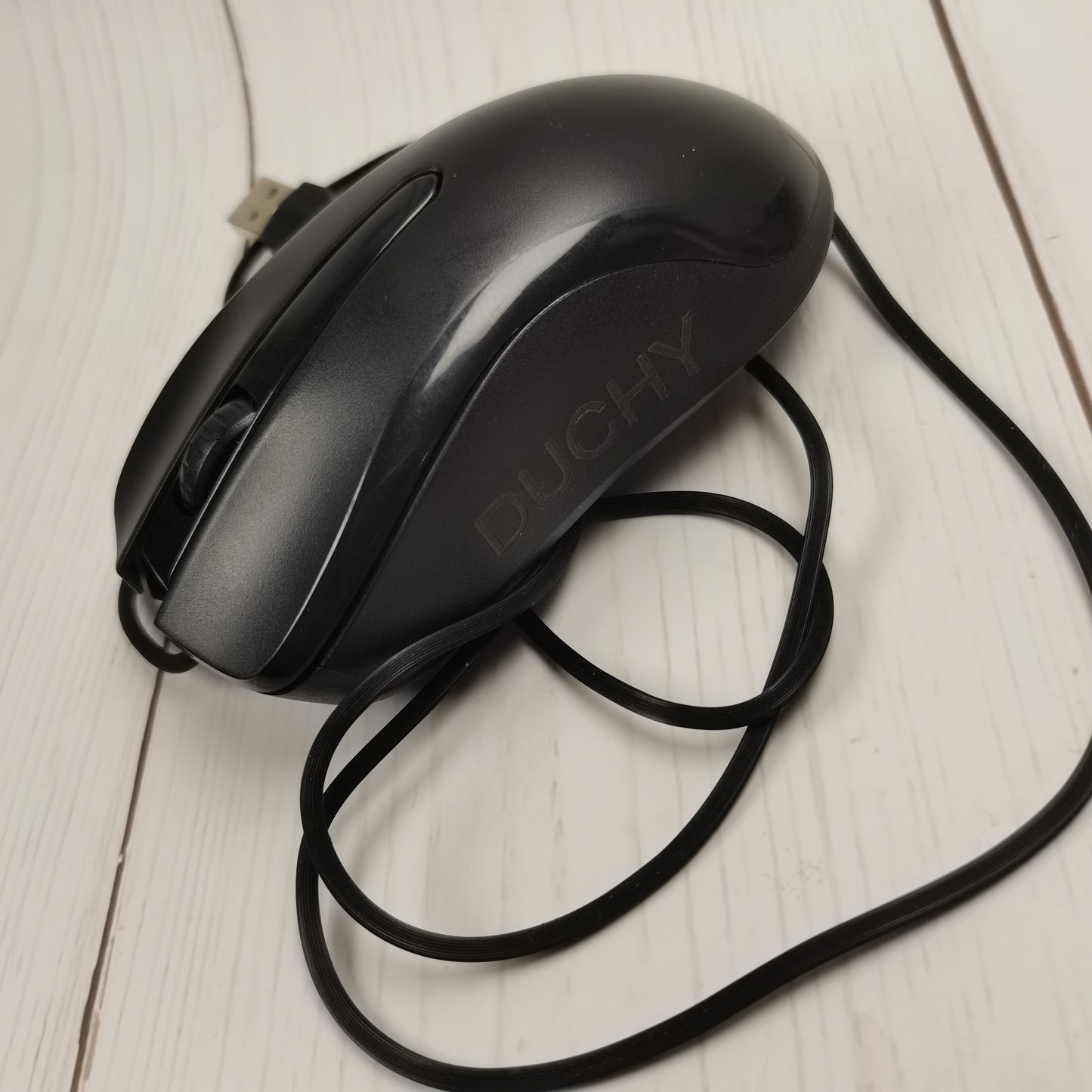 DUCHY Computer Mouse, Wired Mouse with Ergonomic Design, Silent USB Computer Mouse,  Office and Home Mice (Black, Wired)