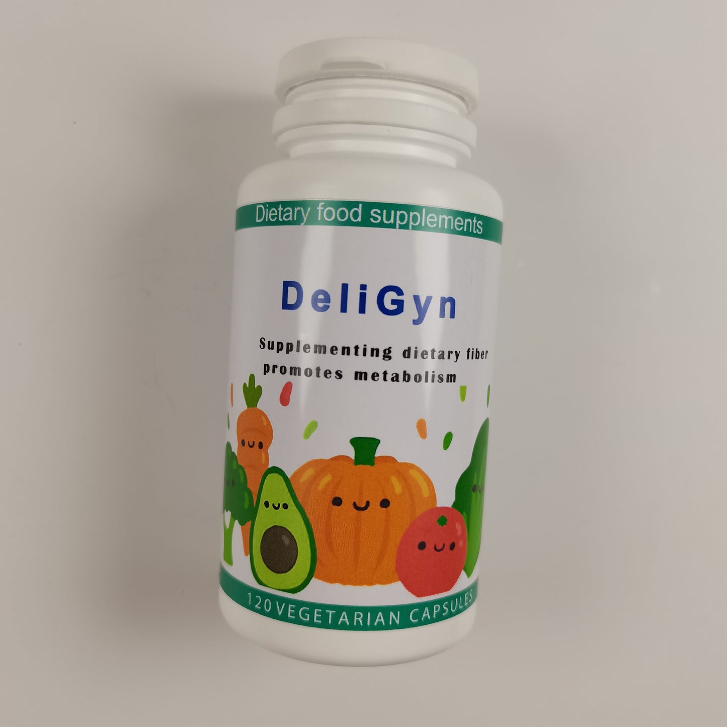 DeliGyn Dietary food supplements Greens Fruits and Veggies Complex - Rich in Antioxidants Organic Ingredients Non-GMO 120 Capsules