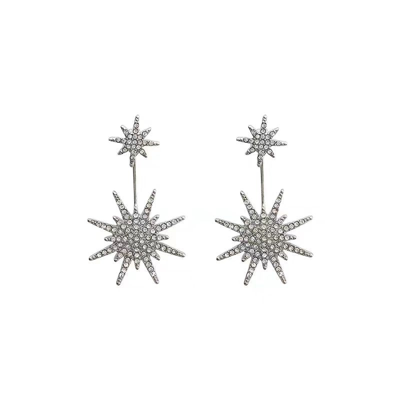 WACKYE Earrings, Fashionable earrings 925 Sterling Silver Cubic Zirconia Stud Earrings