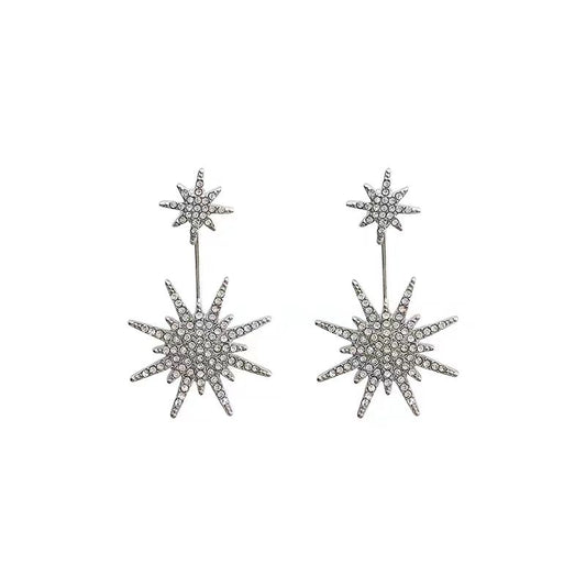 WACKYE Earrings, Fashionable earrings 925 Sterling Silver Cubic Zirconia Stud Earrings