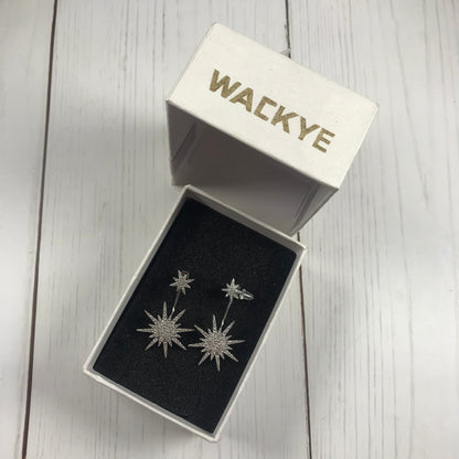 WACKYE Earrings, Fashionable earrings 925 Sterling Silver Cubic Zirconia Stud Earrings