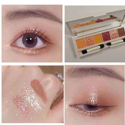 Curuierl lash Eye make-up, 6 Colors Makeup Nude Colors Eyeshadow Palette Set Waterproof Professional Beauty Makeup Kit