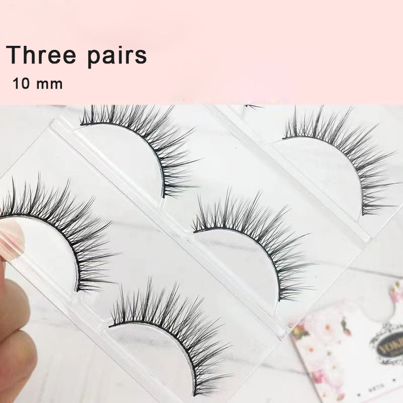 Curuierl lash False eyelashes, Luxurious Fake Eyelashes Lightweight Fluffy False Eyelashes 3 Pairs Pack