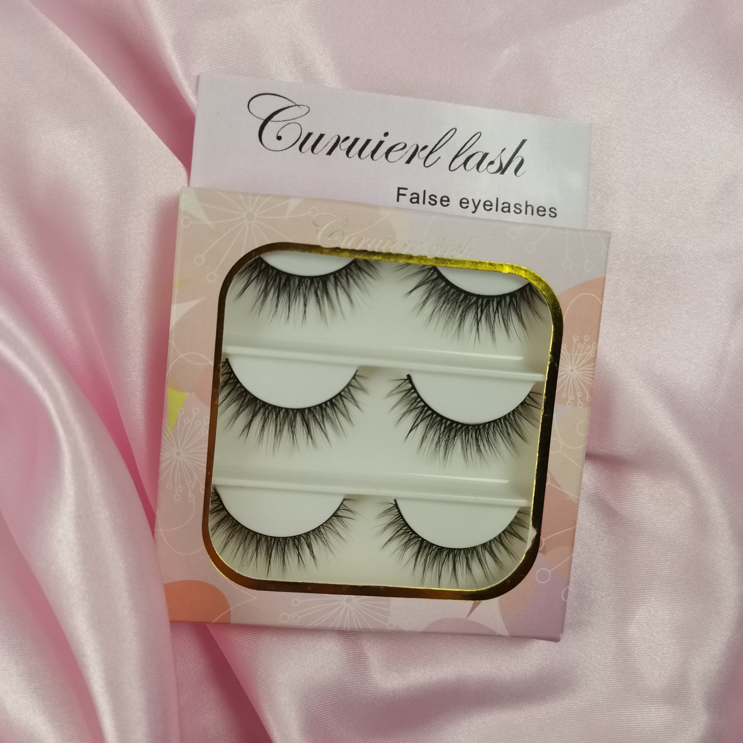 Curuierl lash False eyelashes, Luxurious Fake Eyelashes Lightweight Fluffy False Eyelashes 3 Pairs Pack