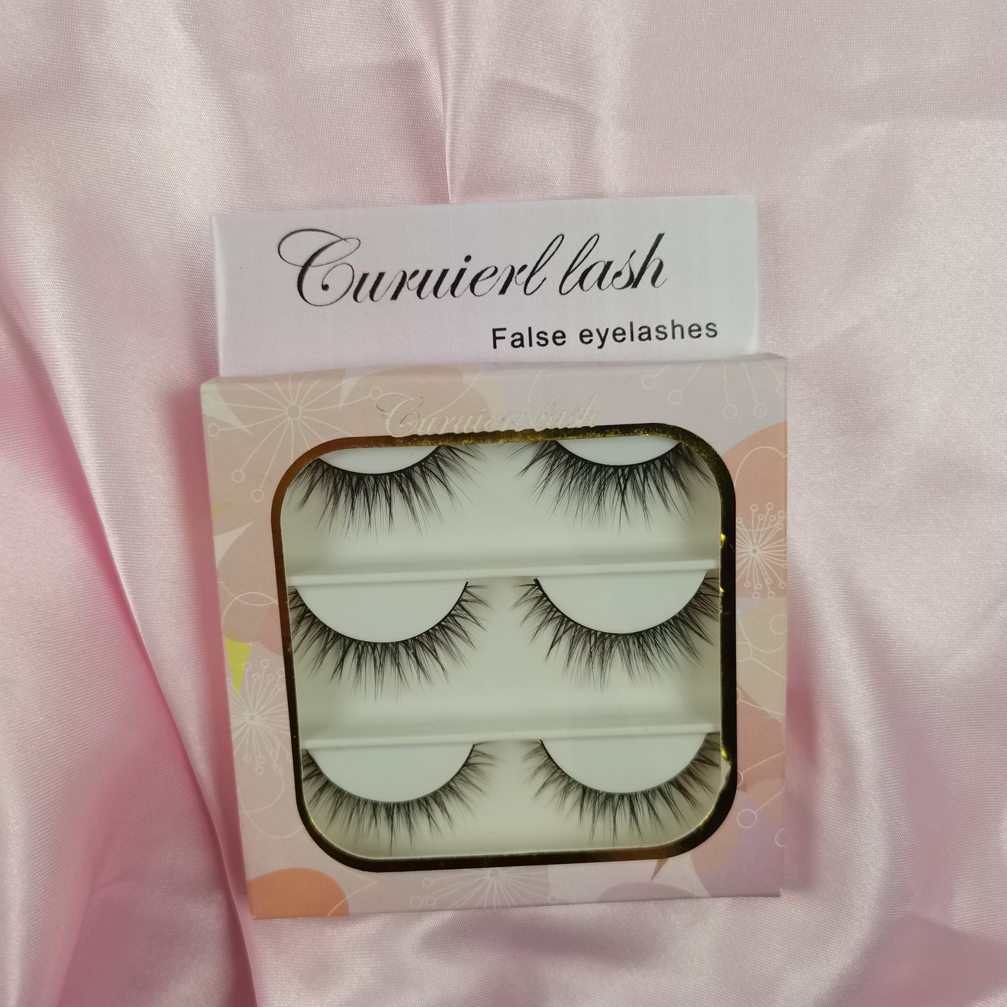 Curuierl lash False eyelashes, Luxurious Fake Eyelashes Lightweight Fluffy False Eyelashes 3 Pairs Pack