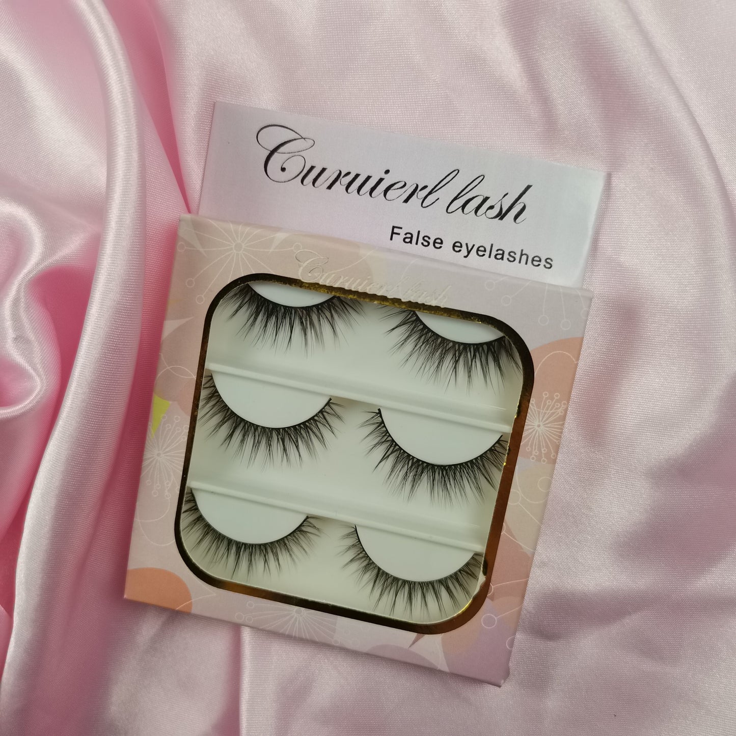 Curuierl lash False eyelashes, Luxurious Fake Eyelashes Lightweight Fluffy False Eyelashes 3 Pairs Pack